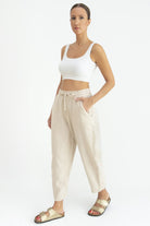Sfida İstanbul-Keten / Pamuk Şalvar Pantalon. Linen / Cotton Slouchy Pant - Ar007-Pantolon-5-fleurdirect.live