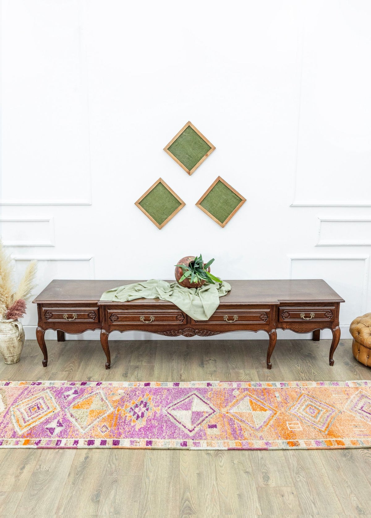Soho Antiq-Abek Renkli El Dokuma Yün Herki Yolluk 73x318 Cm-Halı-2-fleurdirect.live