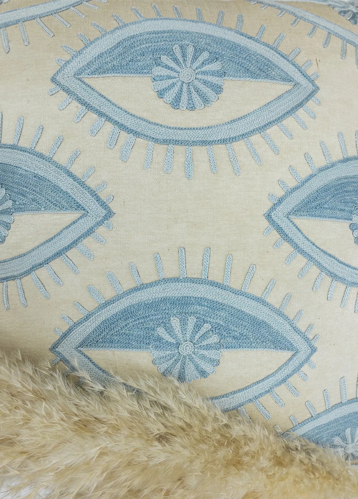 Soho Antiq-Adal Göz Desenli Kırlent 50x50 Cm-Kırlent-3-fleurdirect.live