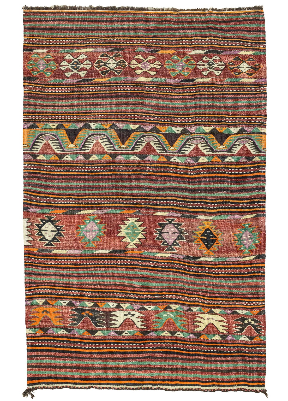 Soho Antiq-Alaz Etnik Desenli El Dokuma Kilim 145x236 Cm-Kilim-1-fleurdirect.live