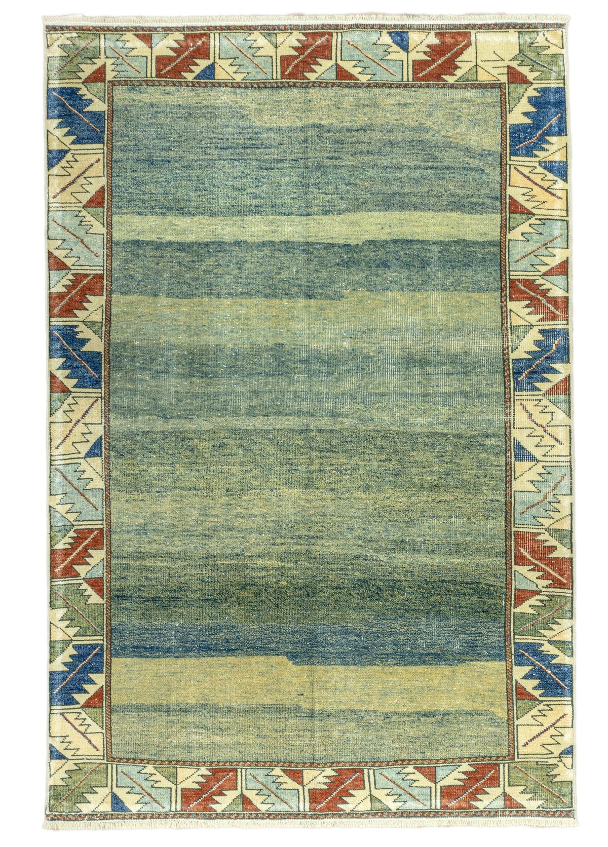 Soho Antiq-Allium El Dokuma Yeşil Azeri Halı 124x187 Cm-Halı-1-fleurdirect.live
