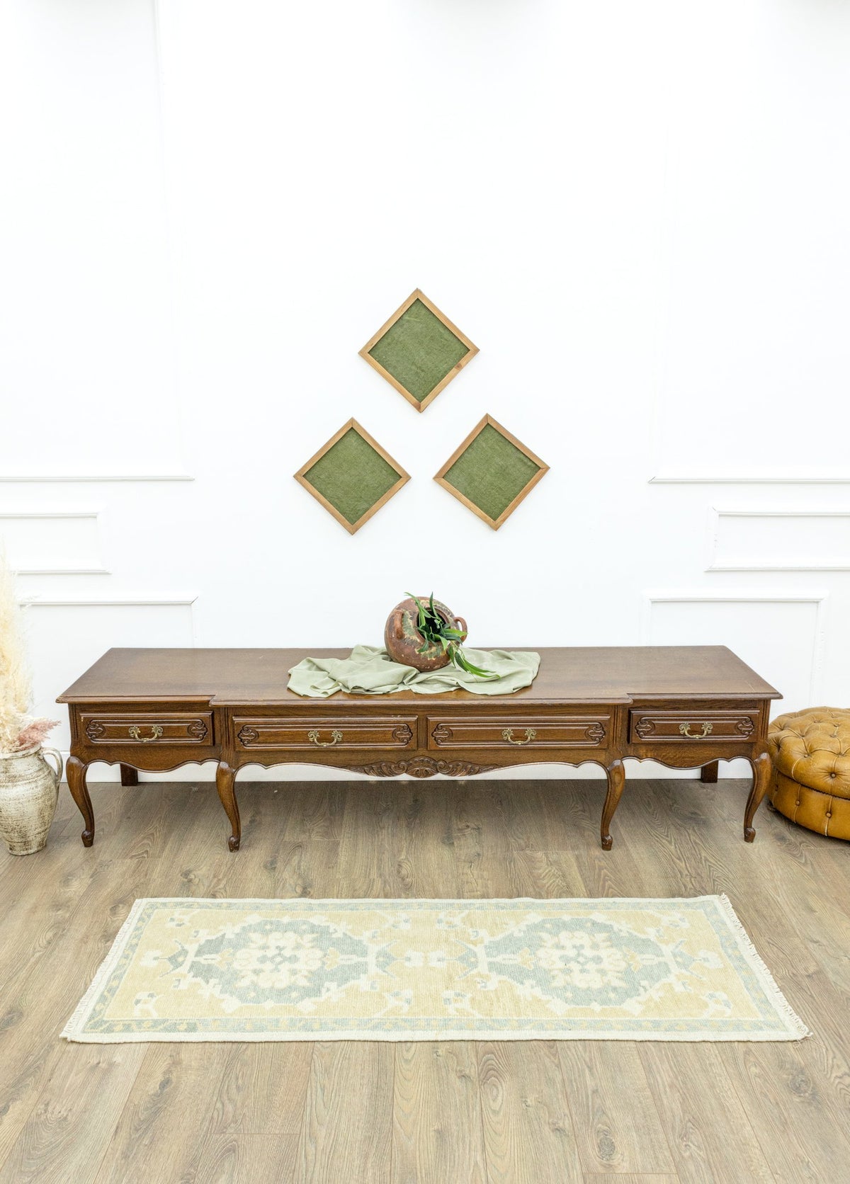 Soho Antiq-Andimesk Rustik Tasarımlı Uşak Yolluk 59x163 Cm-Halı-2-fleurdirect.live