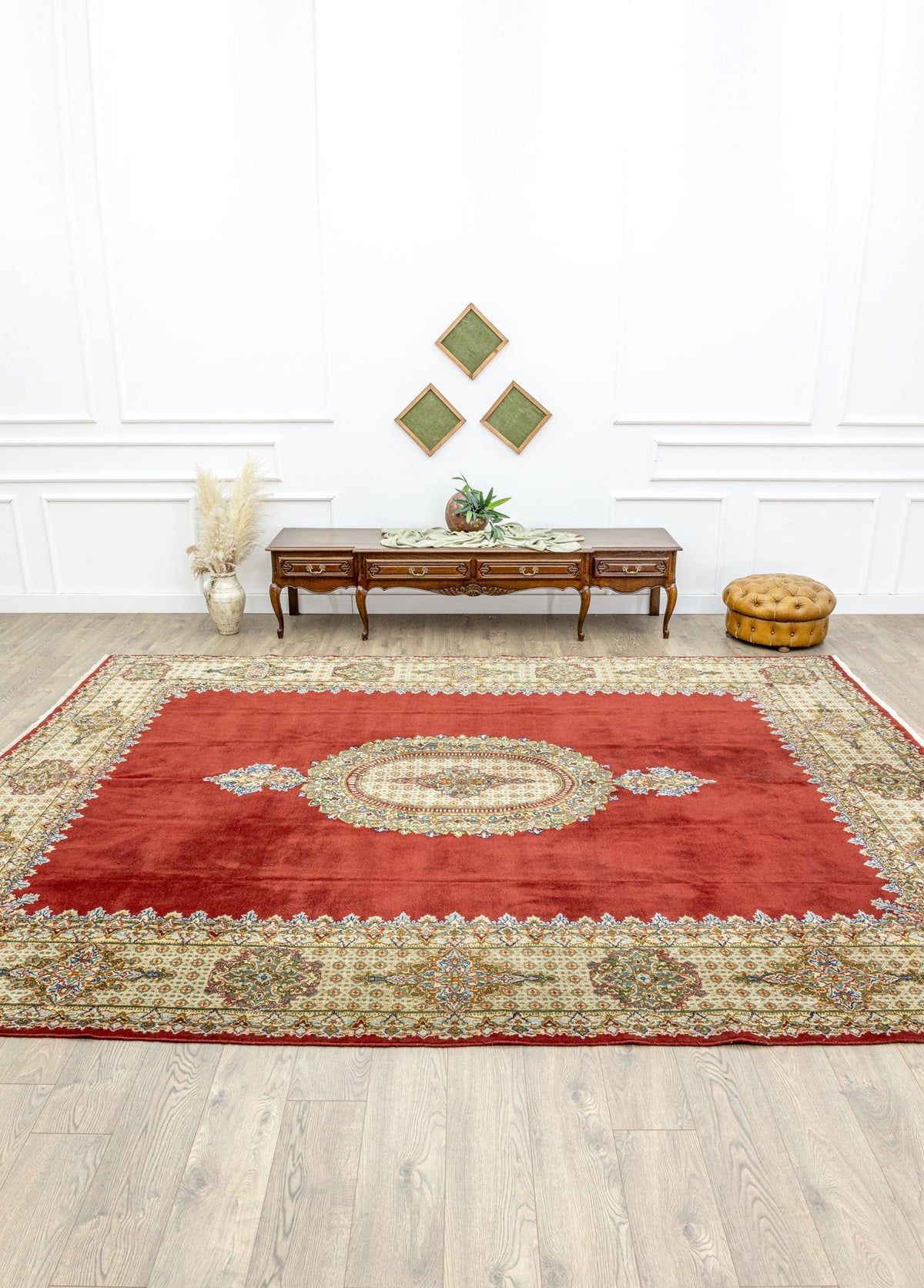 Soho Antiq-Armiya Madalyon Desenli Büyük İran Halısı 304x390 Cm-2-fleurdirect.live