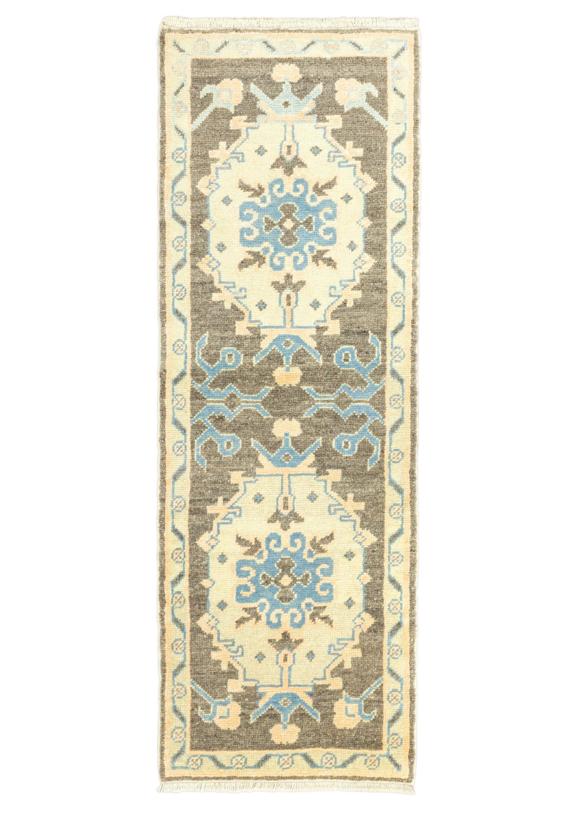 Soho Antiq-Asifa Floral El Dokuma Uşak Yolluk 70x197 Cm-Halı-1-fleurdirect.live
