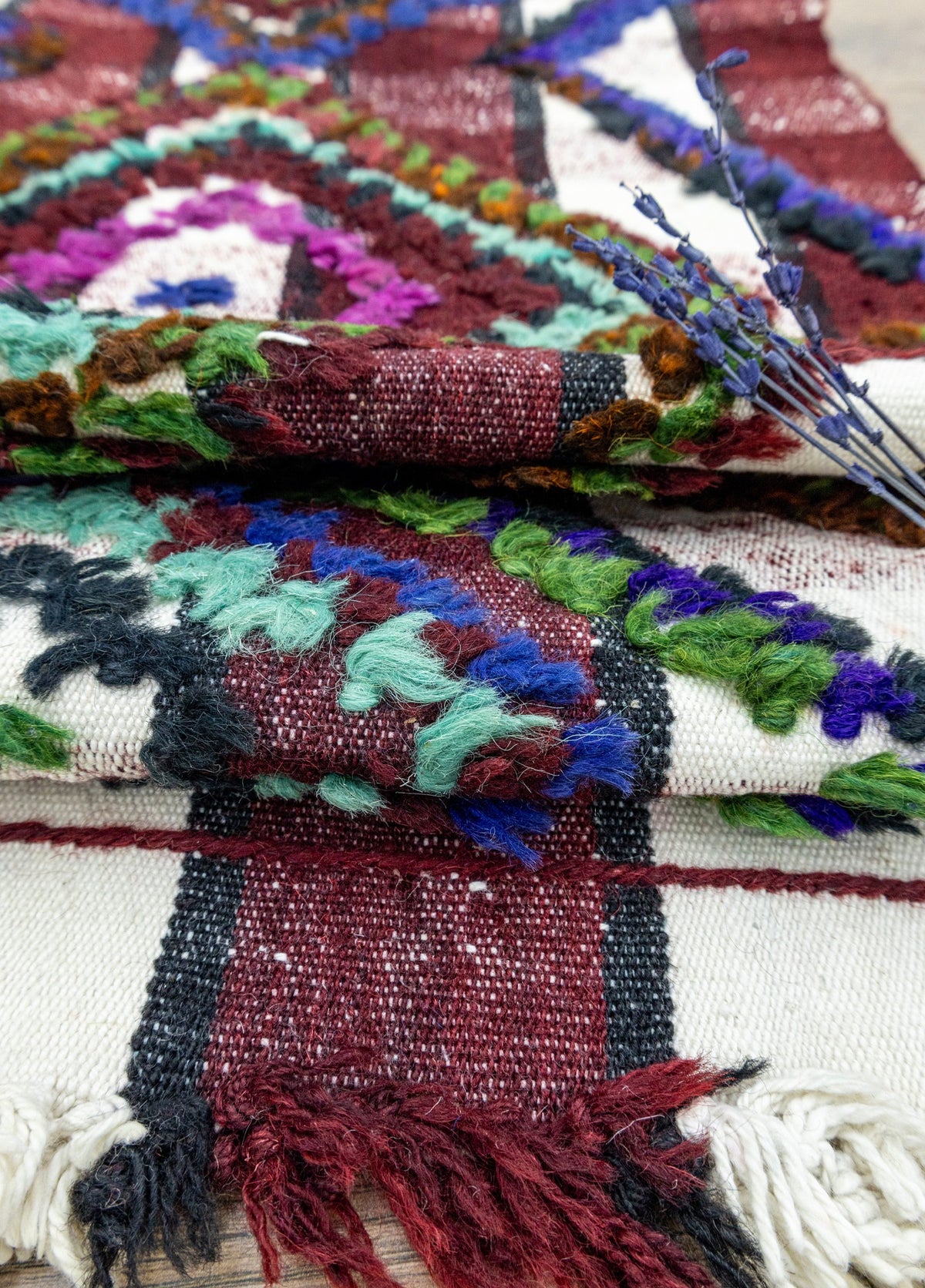 Soho Antiq-Aspar Tülü Kabartmalı El Dokuma Kilim 140x223 Cm-Halı-4-fleurdirect.live