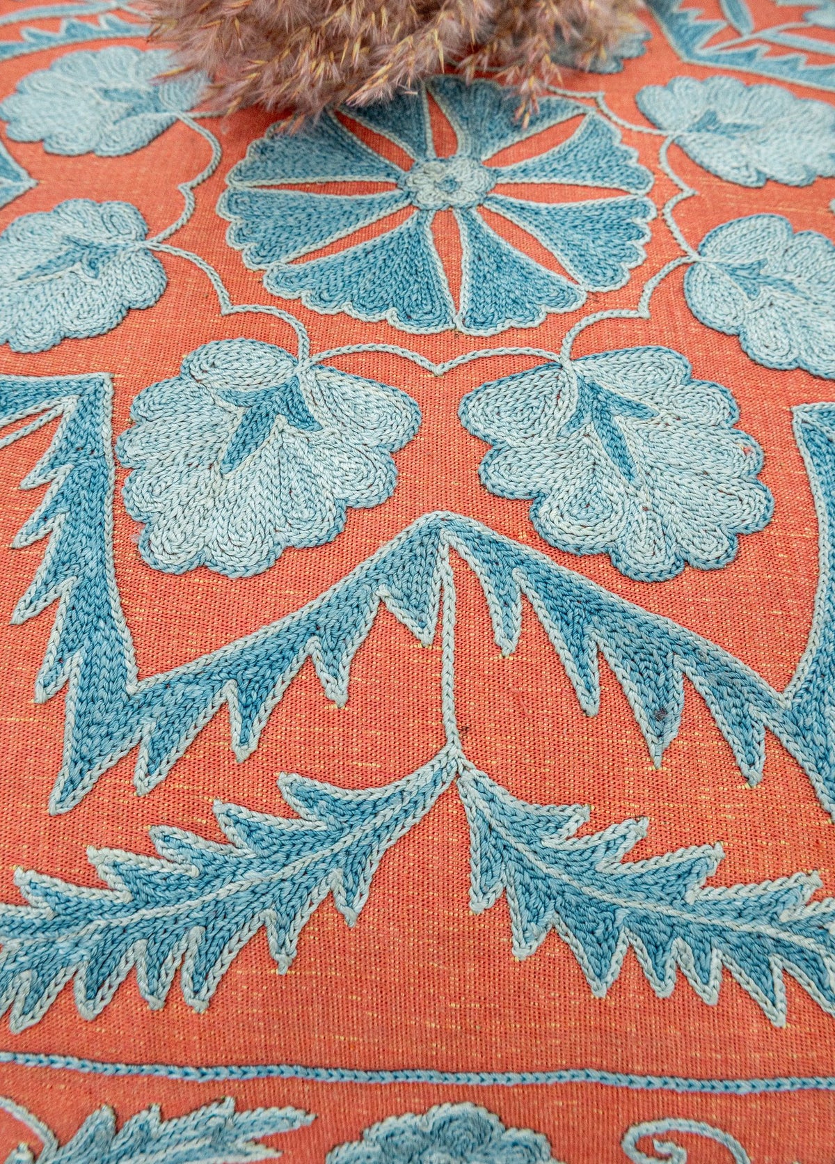 Soho Antiq-Bangu Dekoratif İpek Suzani Kırlent 50x50 Cm-Yastık-4-fleurdirect.live
