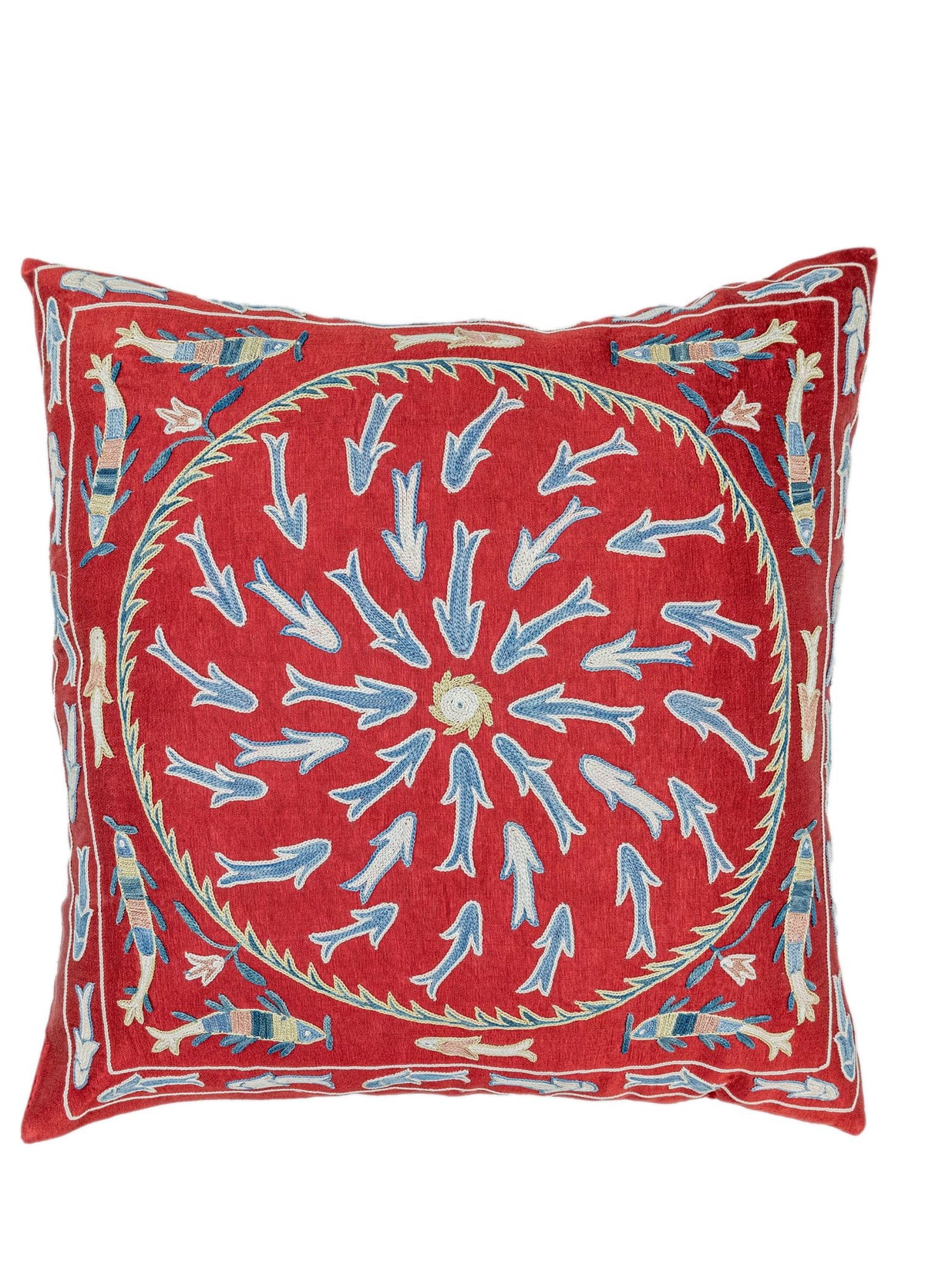 Soho Antiq-Bezen İpek İşlemeli Kırlent 50x50 Cm-Kırlent-1-fleurdirect.live