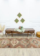 Soho Antiq-Dilemer Geometrik Desenli Herki Yolluk 100x447 Cm-Halı-2-fleurdirect.live