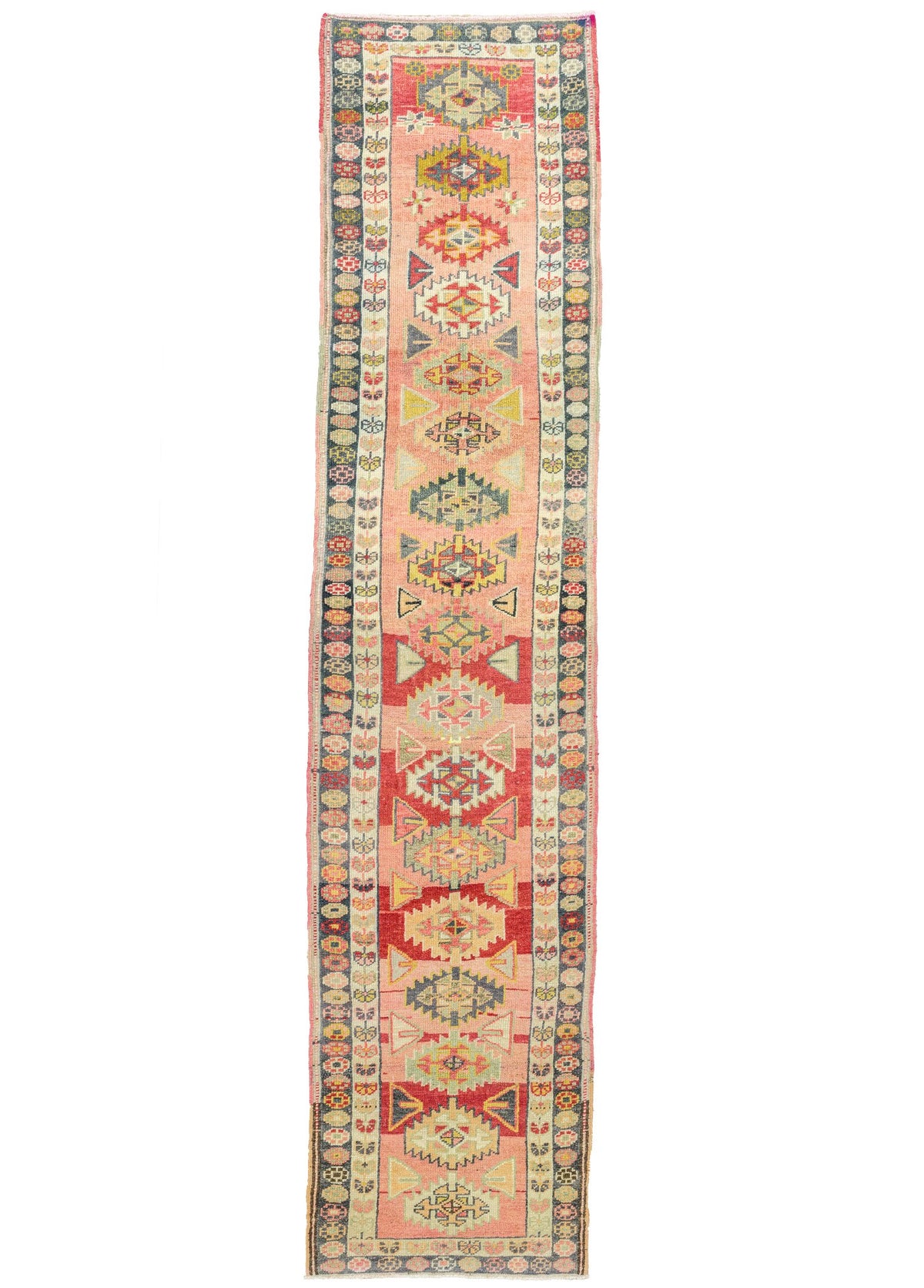 Soho Antiq-Edith Renkli El Dokuma Herki Yolluk 93x438 Cm-Halı-1-fleurdirect.live