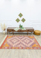 Soho Antiq-Edra Geometrik Desenli Yün Cicim Kilim 152x222 Cm-Halı-2-fleurdirect.live