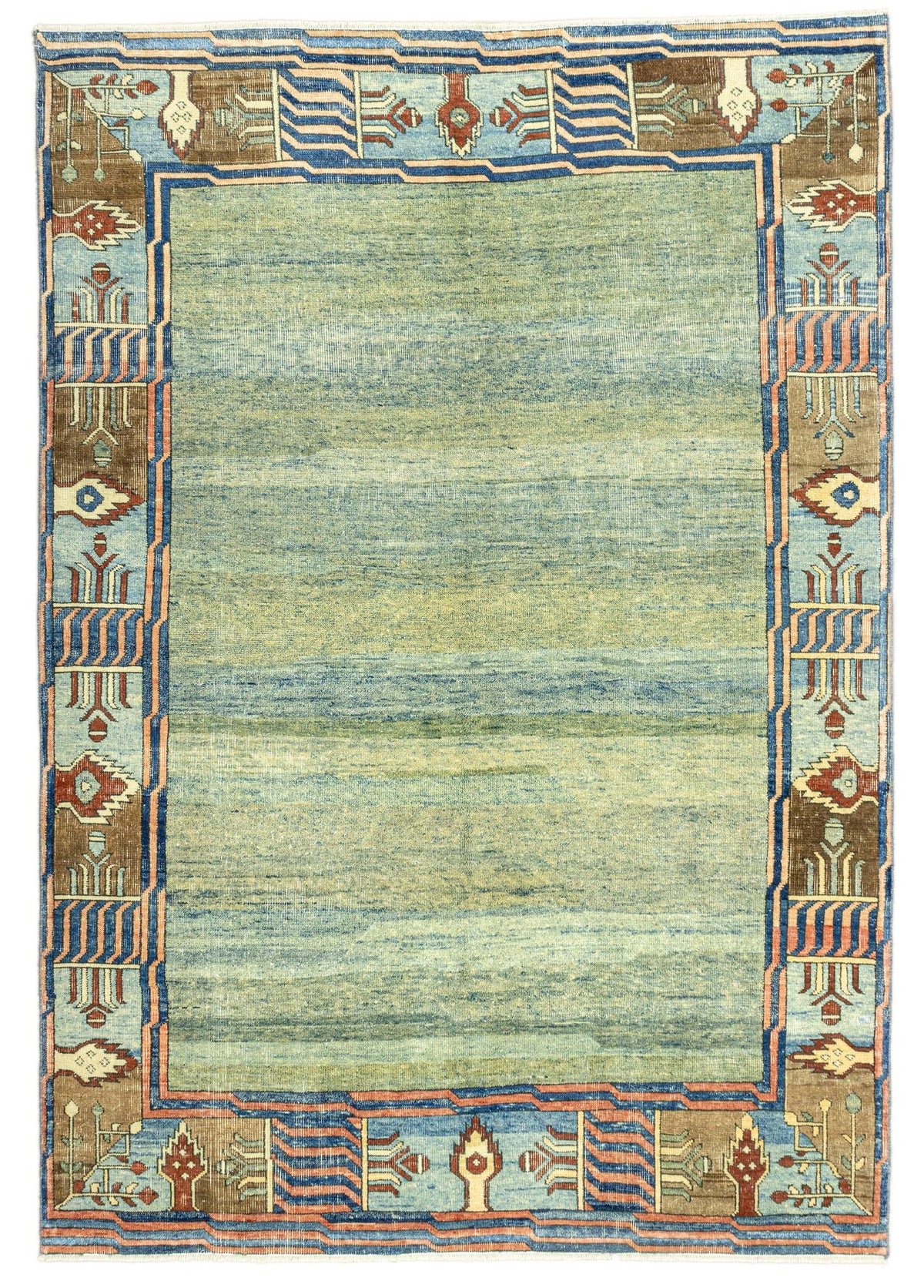 Soho Antiq-Eflin El Dokuma Abrajlı Azeri Halı 170x244 Cm-Halı-1-fleurdirect.live