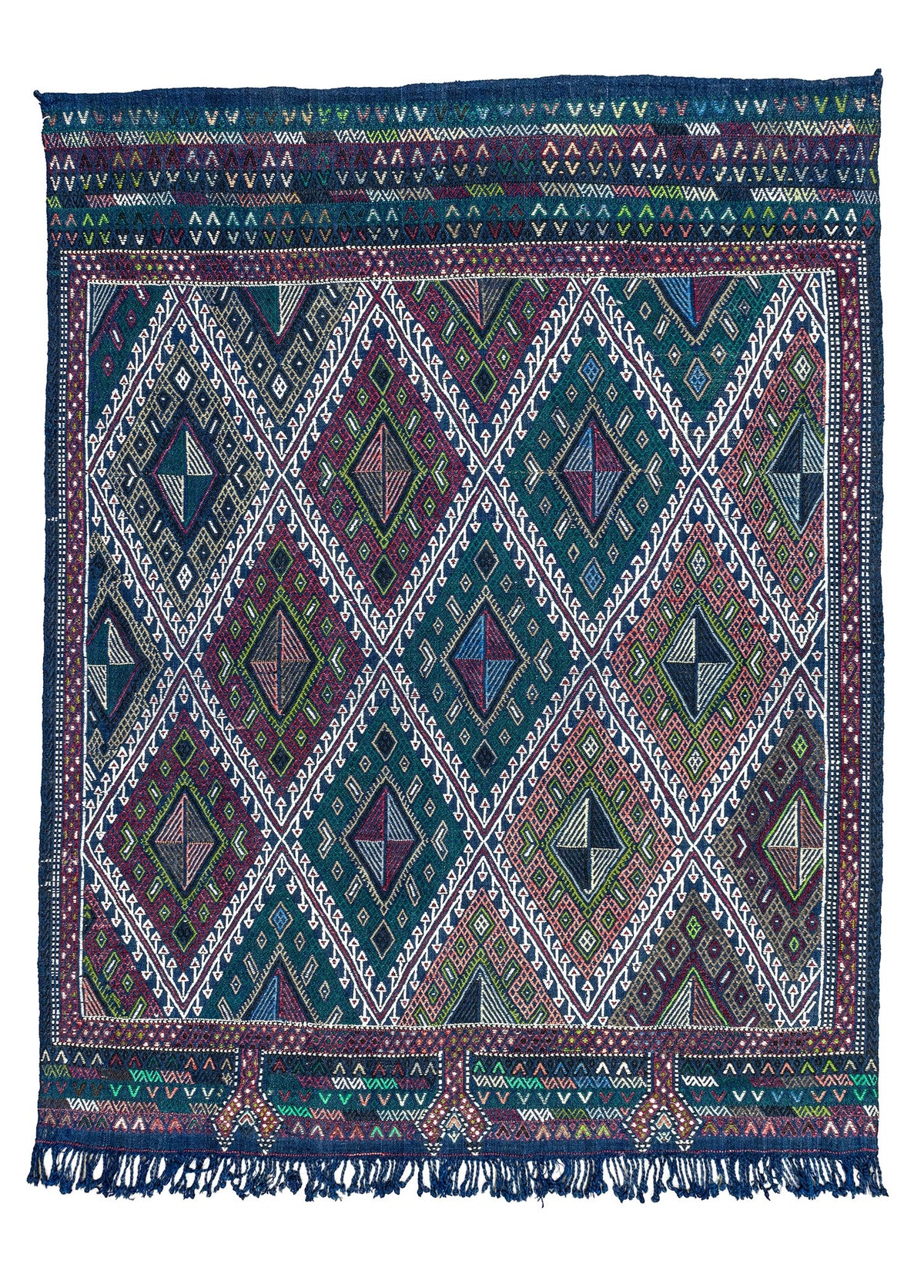 Soho Antiq-Elburz Geometrik Desenli El Dokuma Kilim 128x163 Cm-Halı-1-fleurdirect.live