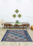 Soho Antiq-Elburz Geometrik Desenli El Dokuma Kilim 128x163 Cm-Halı-2-fleurdirect.live