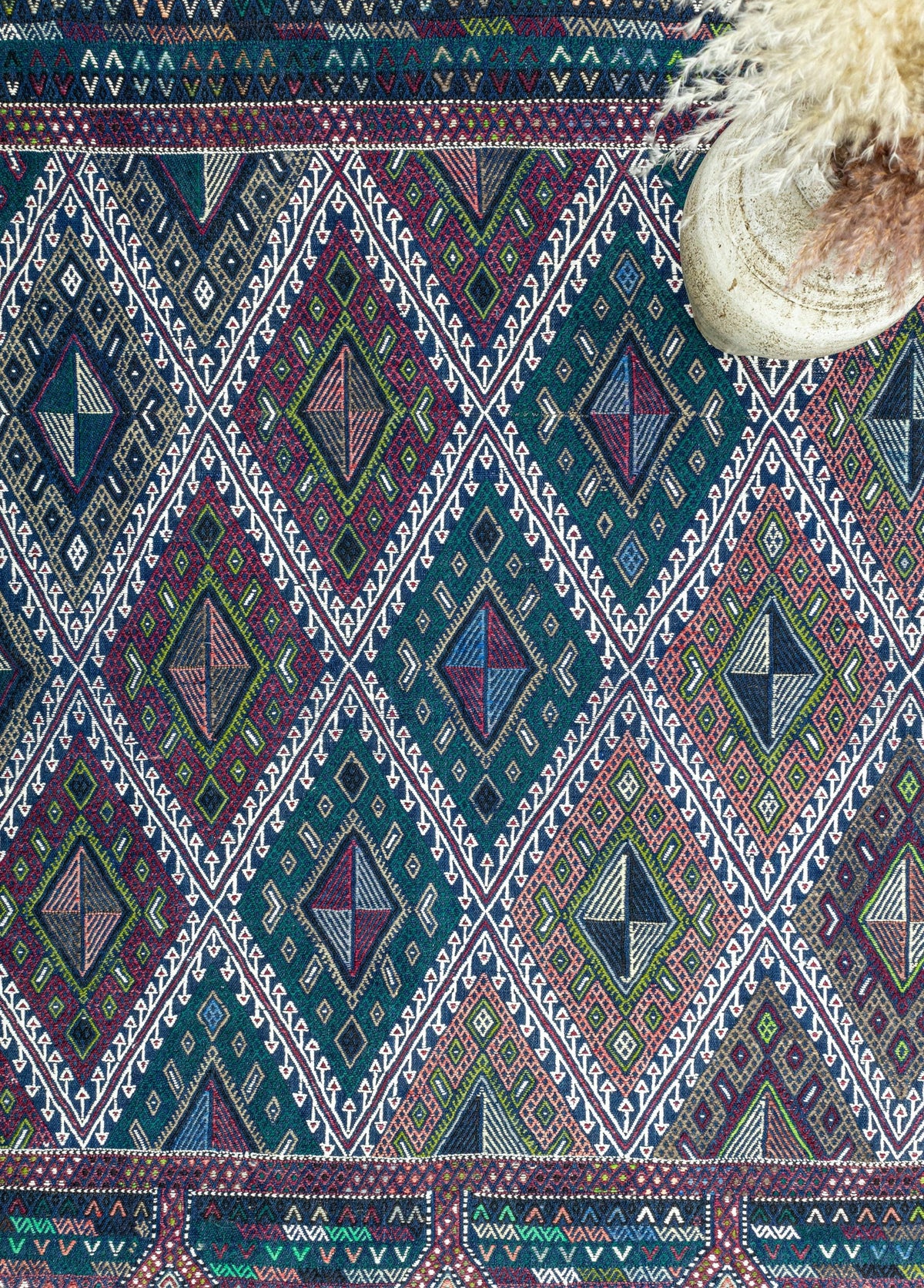 Soho Antiq-Elburz Geometrik Desenli El Dokuma Kilim 128x163 Cm-Halı-3-fleurdirect.live