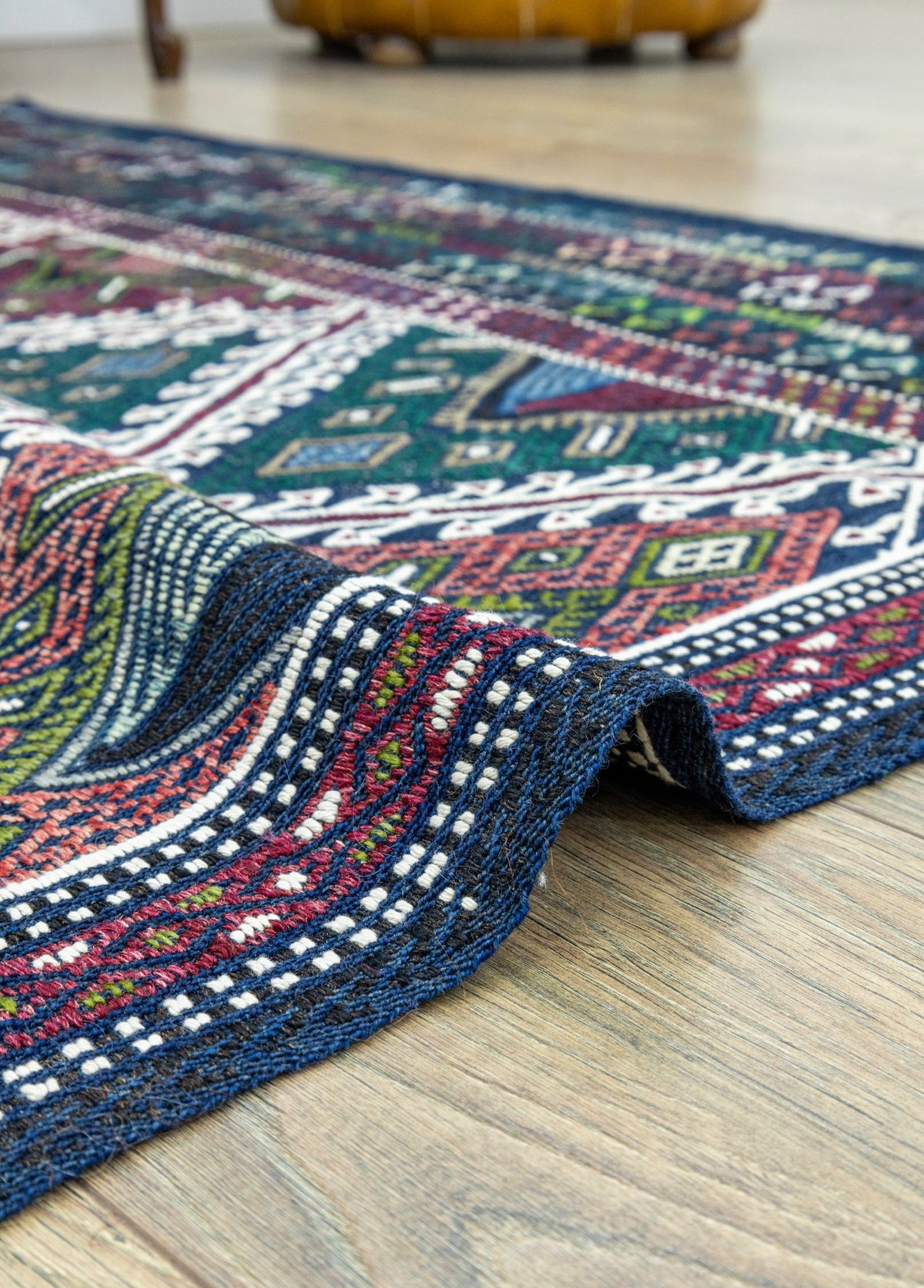 Soho Antiq-Elburz Geometrik Desenli El Dokuma Kilim 128x163 Cm-Halı-5-fleurdirect.live