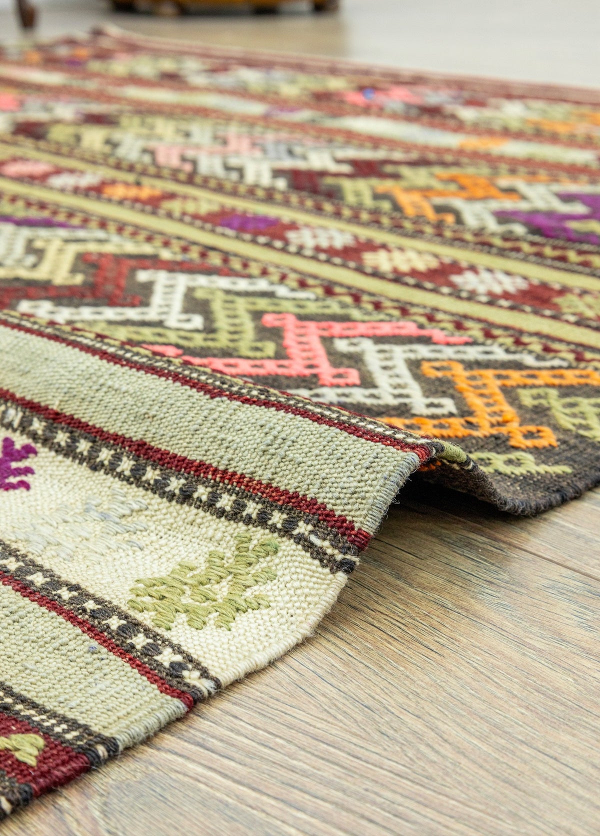 Soho Antiq-Esmat Renkli El Dokuma Cicim Kilim 155x218 Cm-Halı-5-fleurdirect.live