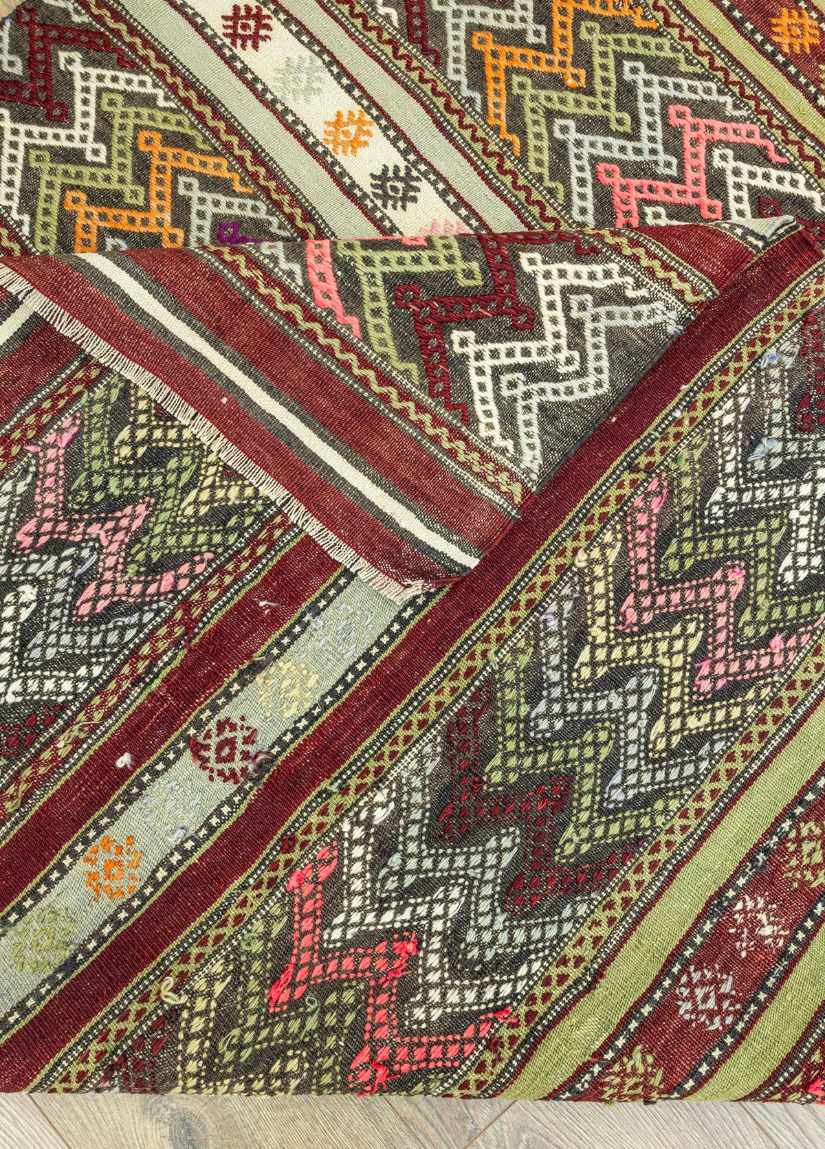 Soho Antiq-Esmat Renkli El Dokuma Cicim Kilim 155x218 Cm-Halı-6-fleurdirect.live