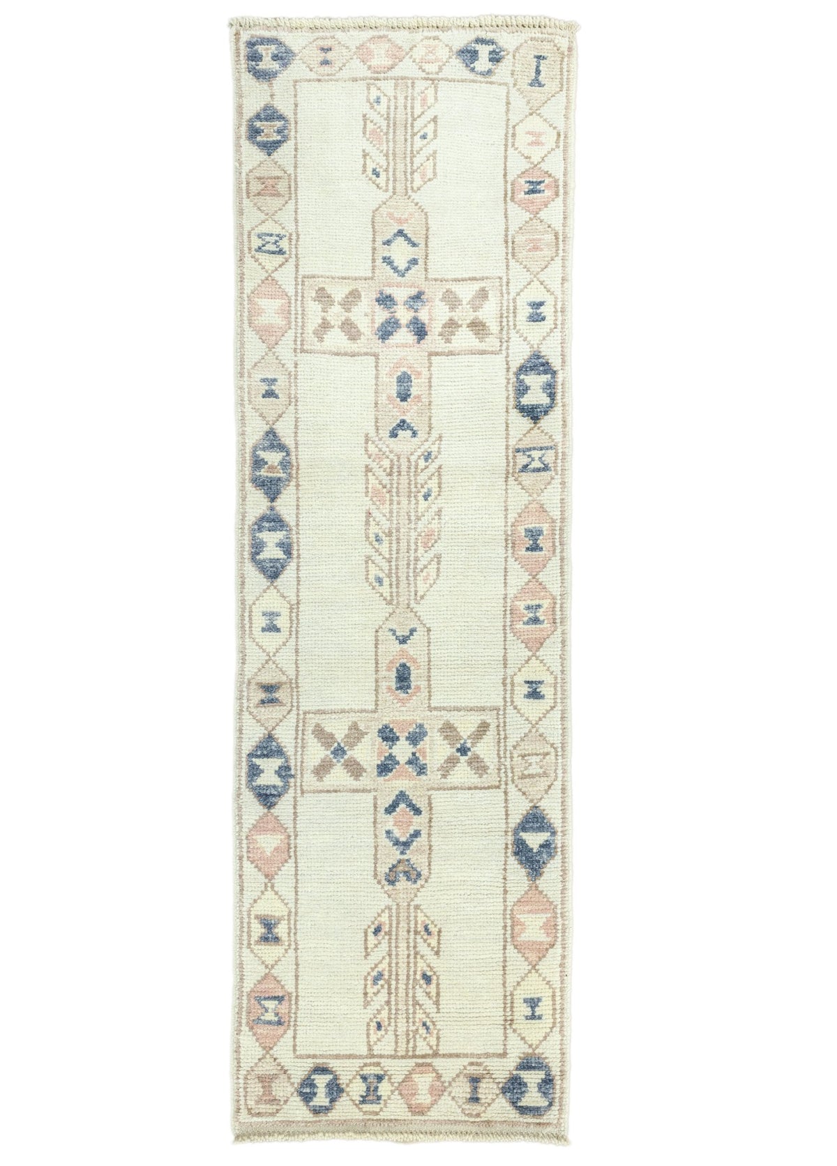 Soho Antiq-Geray İlkel Desenli Uşak Yolluk 57x189 Cm-Halı-1-fleurdirect.live