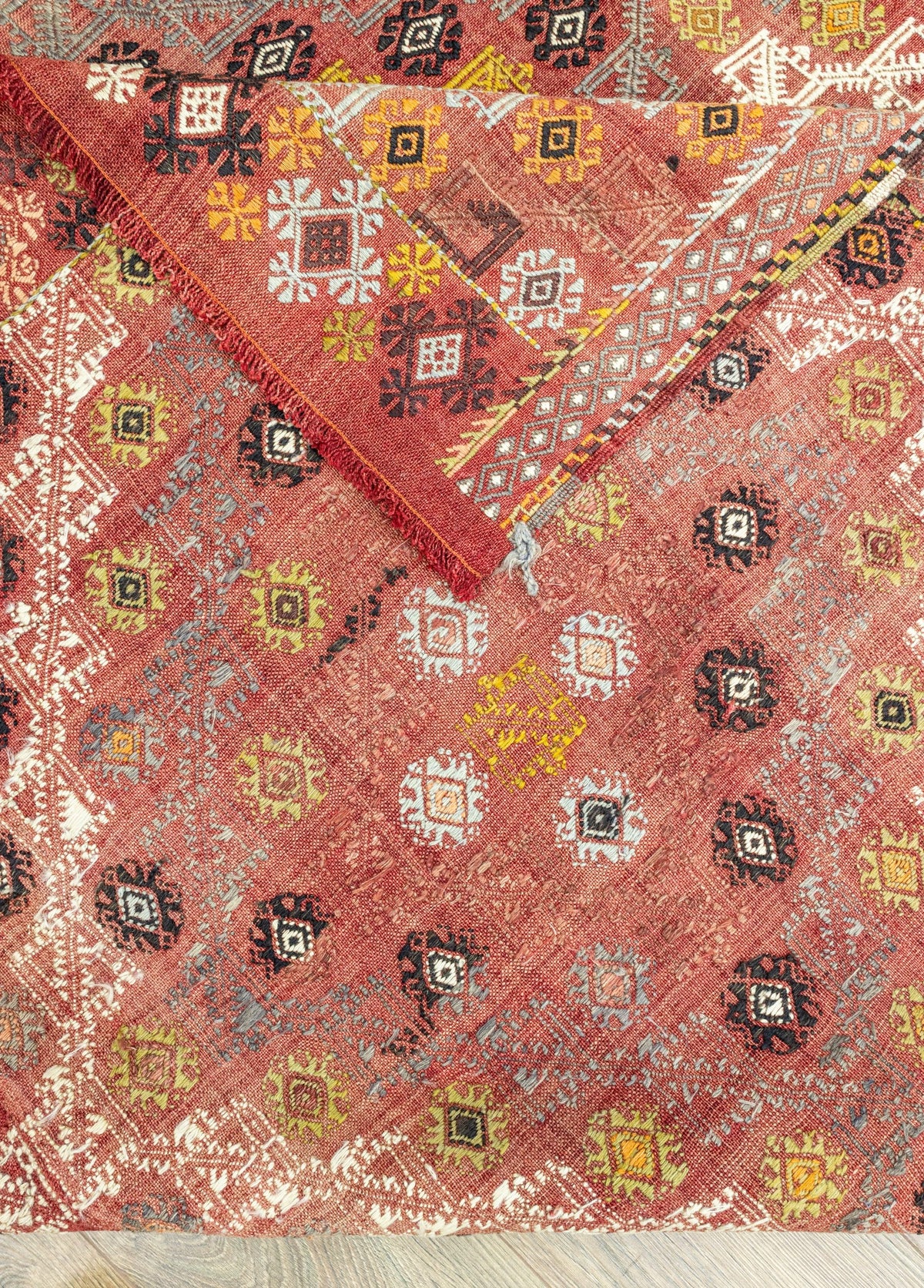 Soho Antiq-Hamed çift Kanat El Dokuma Cicim Kilim 182x297 Cm-Halı-6-fleurdirect.live