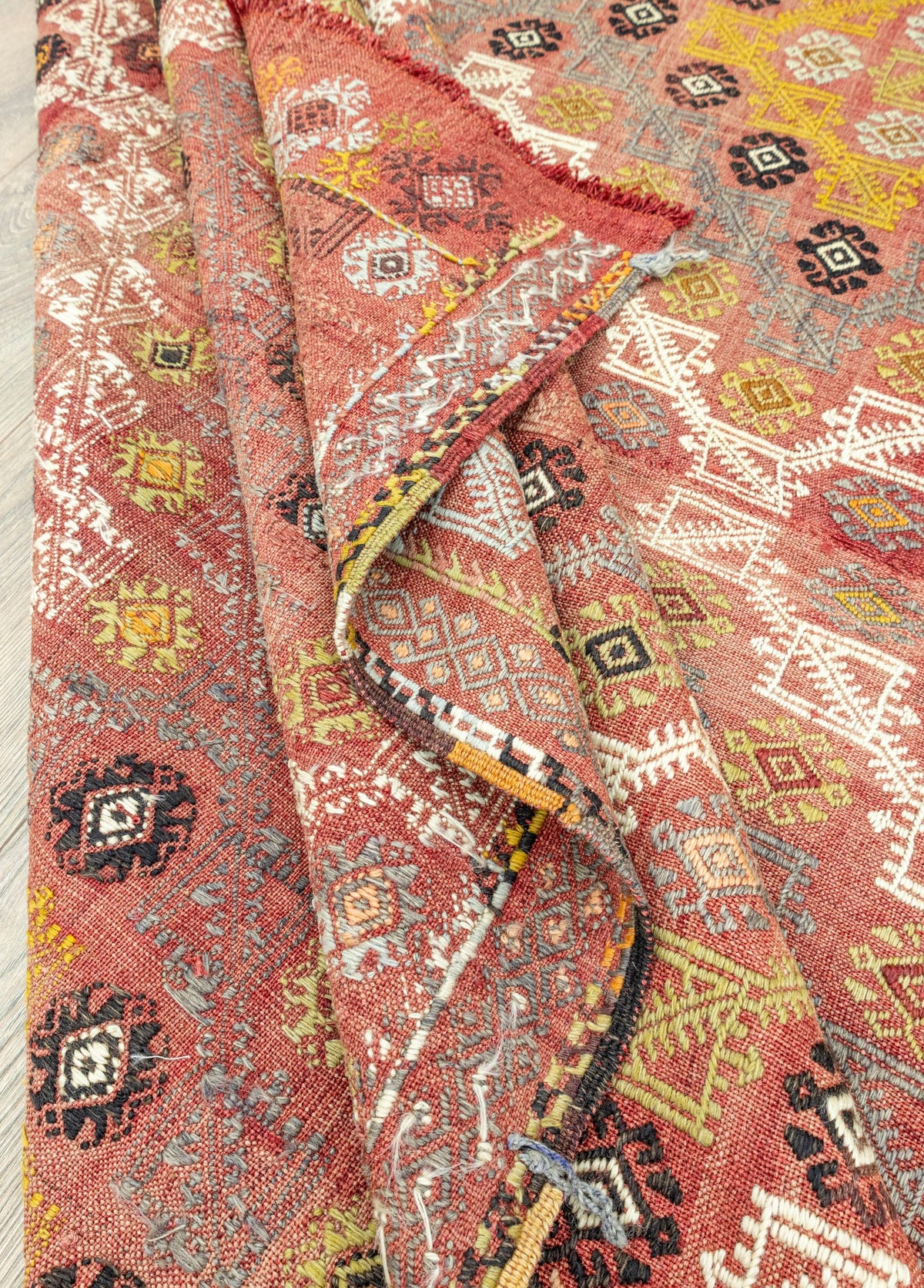 Soho Antiq-Hamed çift Kanat El Dokuma Cicim Kilim 182x297 Cm-Halı-7-fleurdirect.live