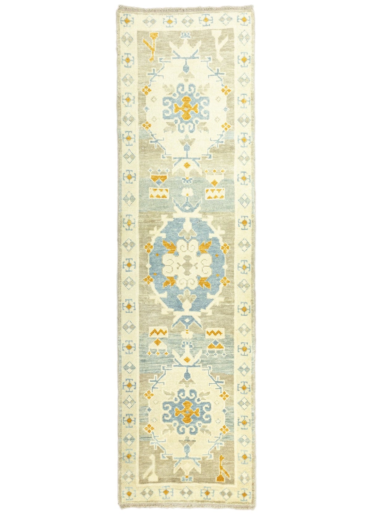 Soho Antiq-Larende Rustik El Dokuma Yolluk 77x276 Cm-Halı-1-fleurdirect.live