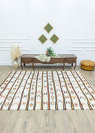 Soho Antiq-Mogan İlkel Motifli El Dokuma Kendir Kilim 201x279 Cm-Halı-2-fleurdirect.live