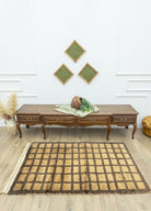 Soho Antiq-Okker Geometrik Desenli Tiftik Halı 144 x 177 Cm-Halı-2-fleurdirect.live