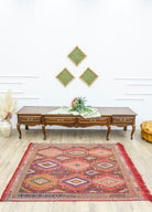 Soho Antiq-Rinat Etnik Tasarımlı El Dokuma Cicim Kilim 131x159 Cm-Halı-2-fleurdirect.live