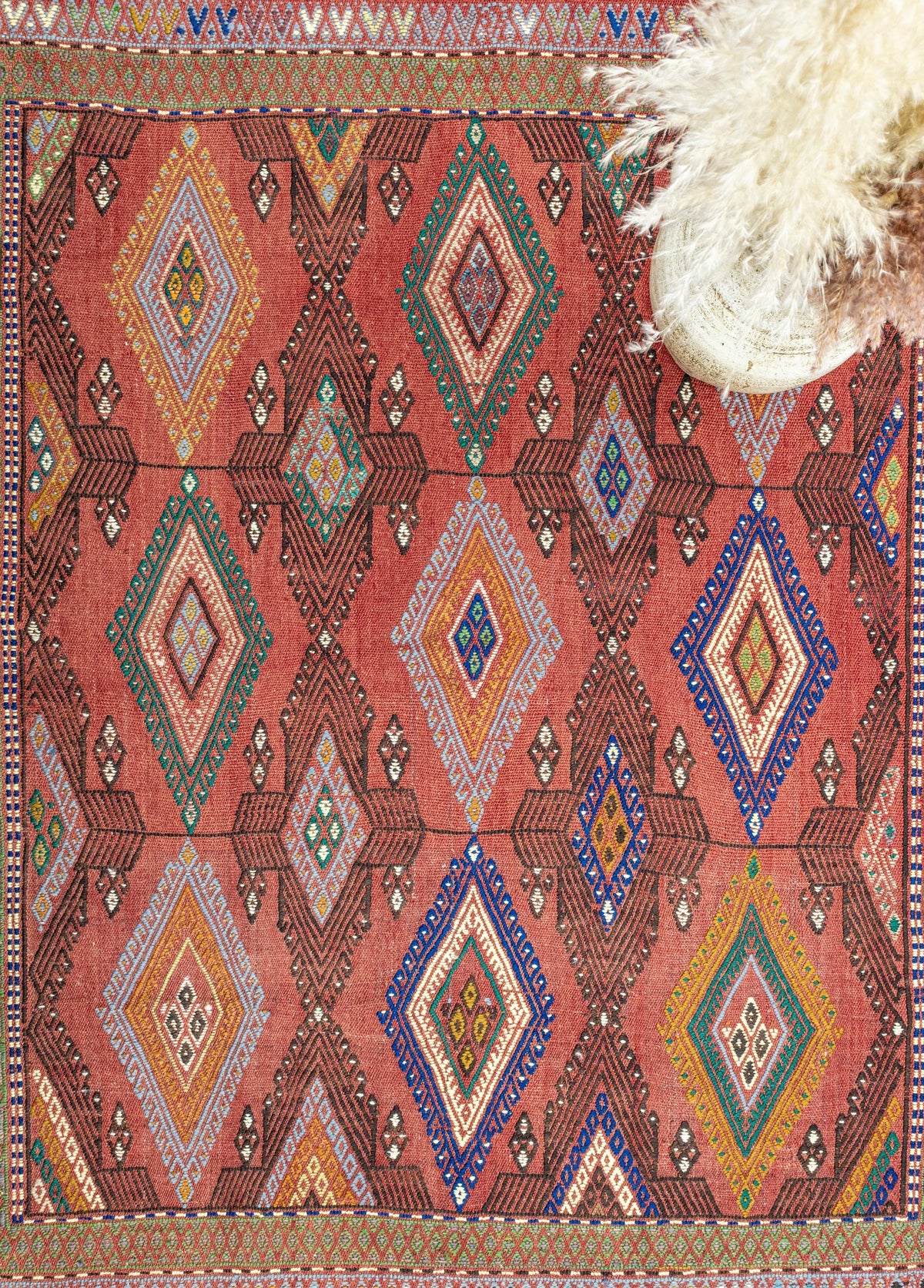 Soho Antiq-Rinat Etnik Tasarımlı El Dokuma Cicim Kilim 131x159 Cm-Halı-3-fleurdirect.live