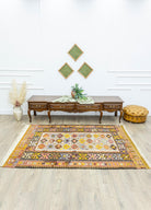 Soho Antiq-Rissa Geometrik Tasarımlı El Dokuma Kilim 152x220 Cm-Kilim-2-fleurdirect.live