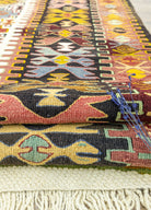 Soho Antiq-Rissa Geometrik Tasarımlı El Dokuma Kilim 152x220 Cm-Kilim-4-fleurdirect.live