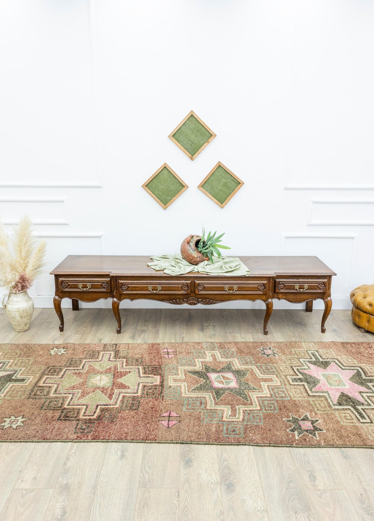 Soho Antiq-Royal El Dokuma Kahverengi Herki Yolluk 116x389 Cm-Halı-2-fleurdirect.live
