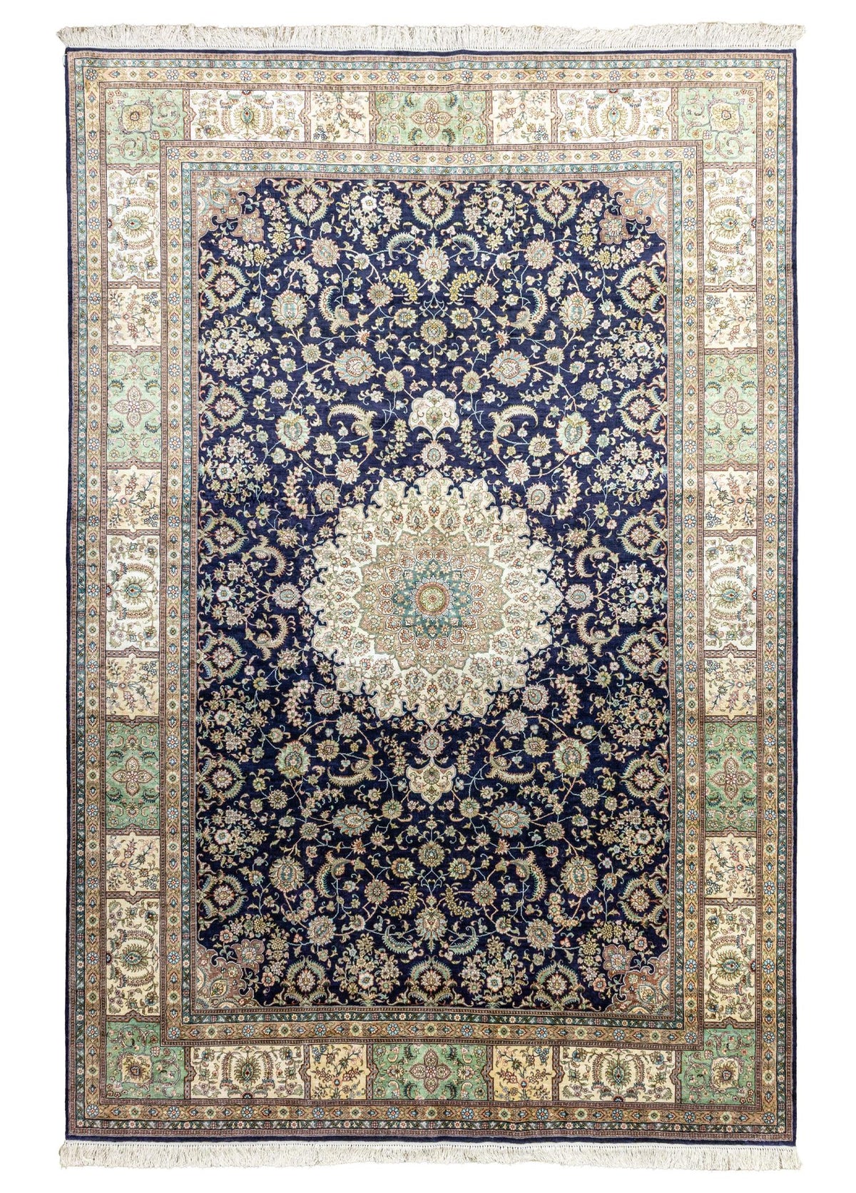 Soho Antiq-Sandine Madalyon Desenli İpek Halı 184x268 Cm-Halı-1-fleurdirect.live