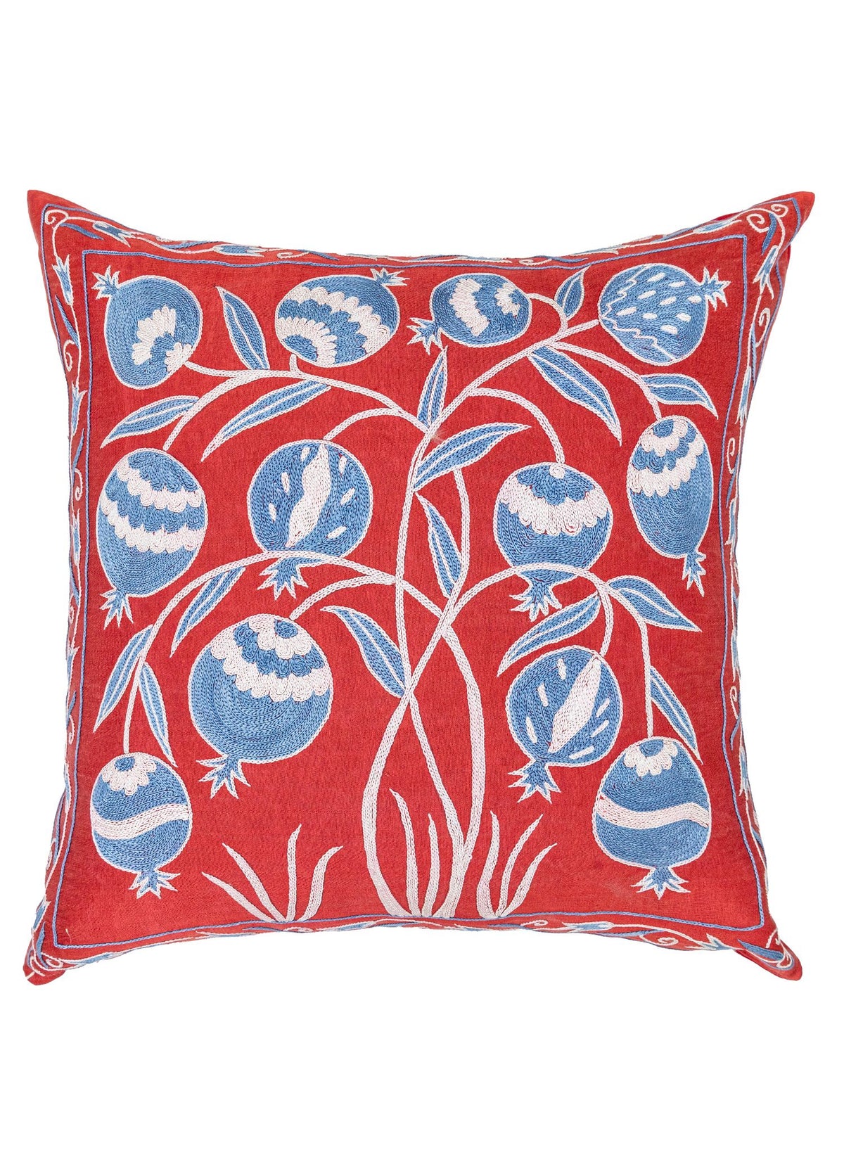 Soho Antiq-Skade Floral Tasarımlı Suzani Kırlent 50x50 Cm-Yastık-1-fleurdirect.live
