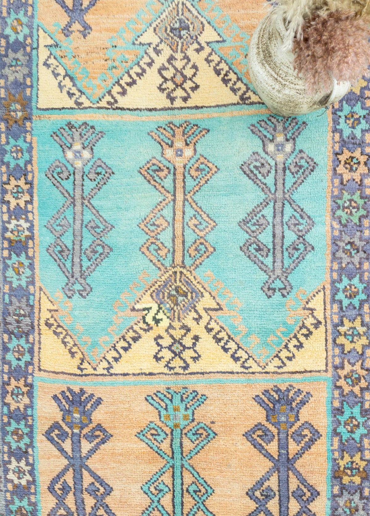 Soho Antiq-Tayte Bereket Motifli Renkli Yün Halı 158x371 Cm-Halı-3-fleurdirect.live