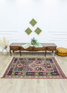 Soho Antiq-Vigen Rustik El Dokuma Yün Nuzumla Kilimi 136x196 Cm-Kilim-2-fleurdirect.live