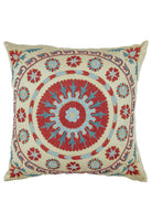 Soho Antiq-Yasha çiçekli İpek Suzani Kırlent 50x50 Cm-Kırlent-1-fleurdirect.live