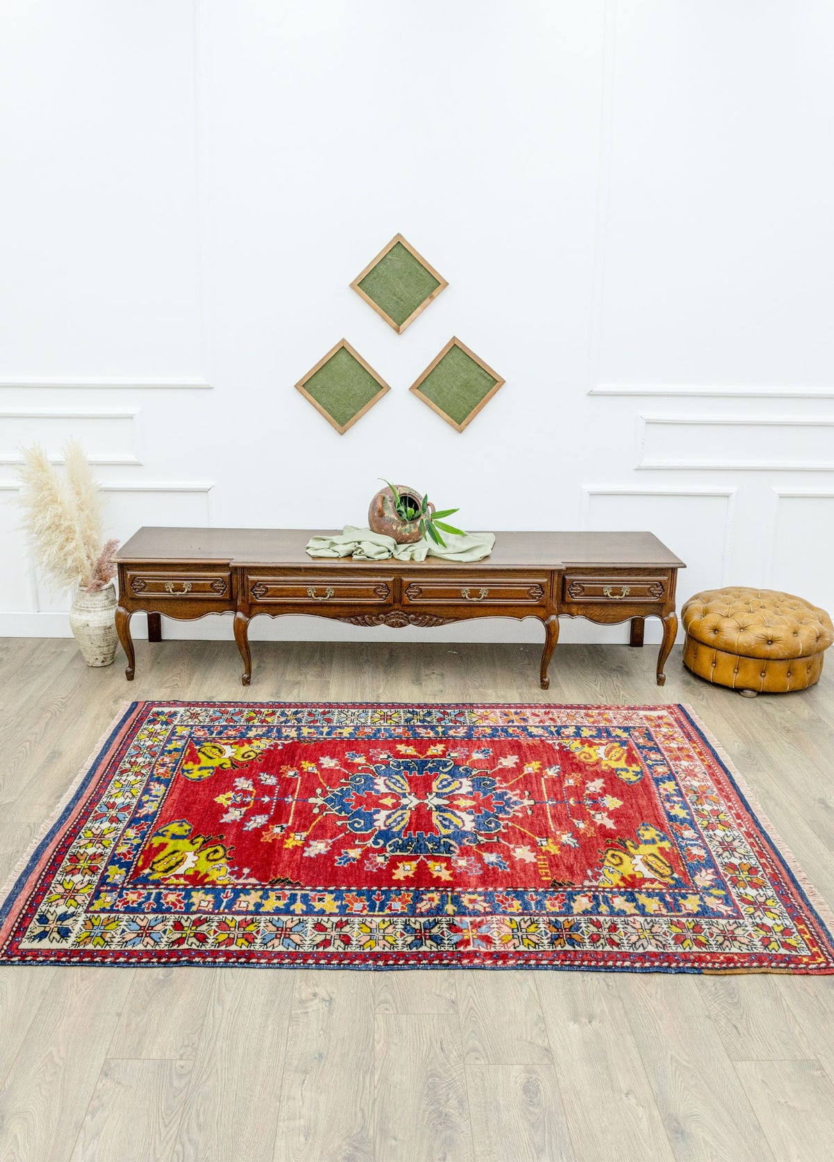 Soho Antiq-Yavı El Dokuma Kırmızı Yün Halı 157x207 Cm-Halı-2-fleurdirect.live