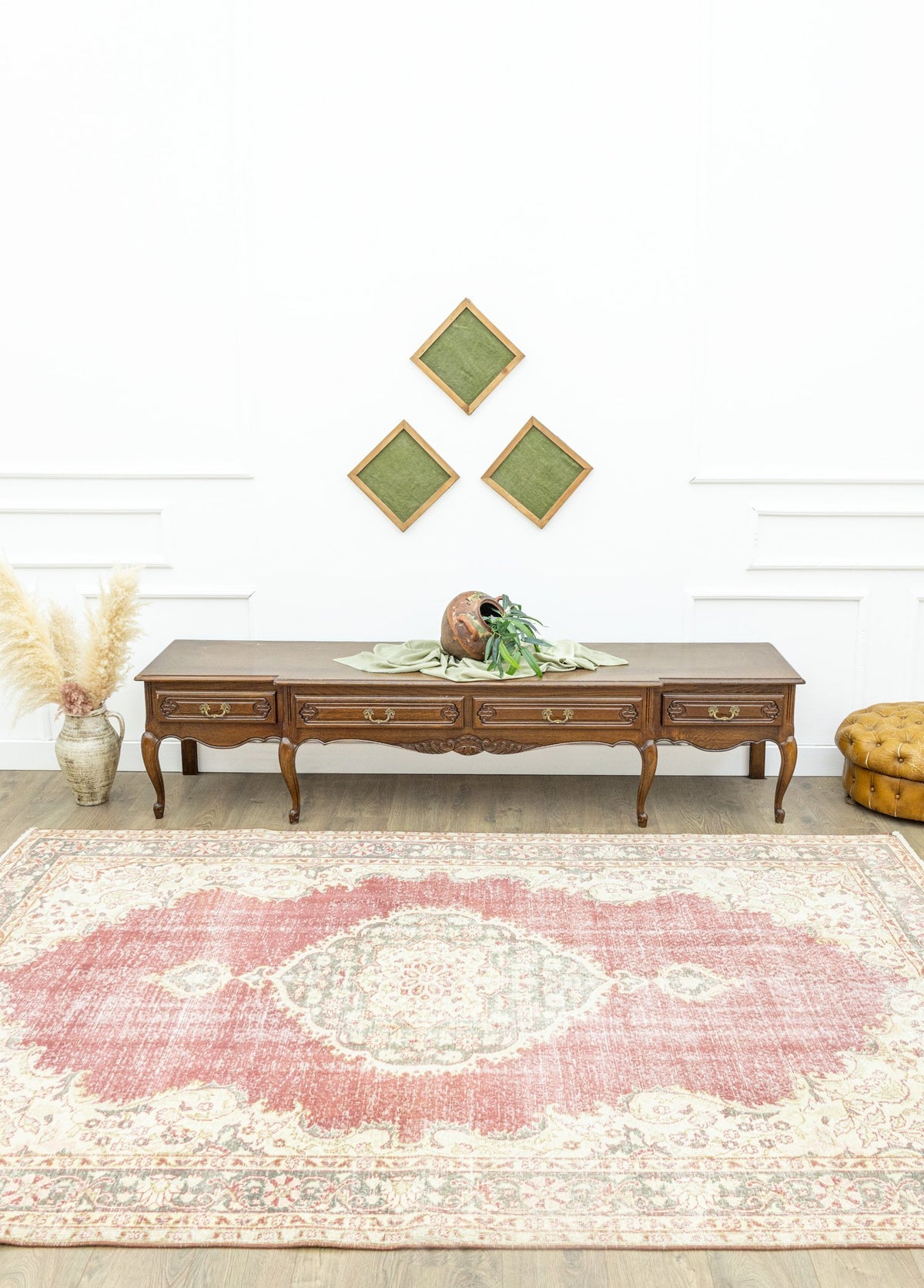 Soho Antiq-Yunt Vintage El Dokuma Halı 202x296 Cm-Halı-2-fleurdirect.live