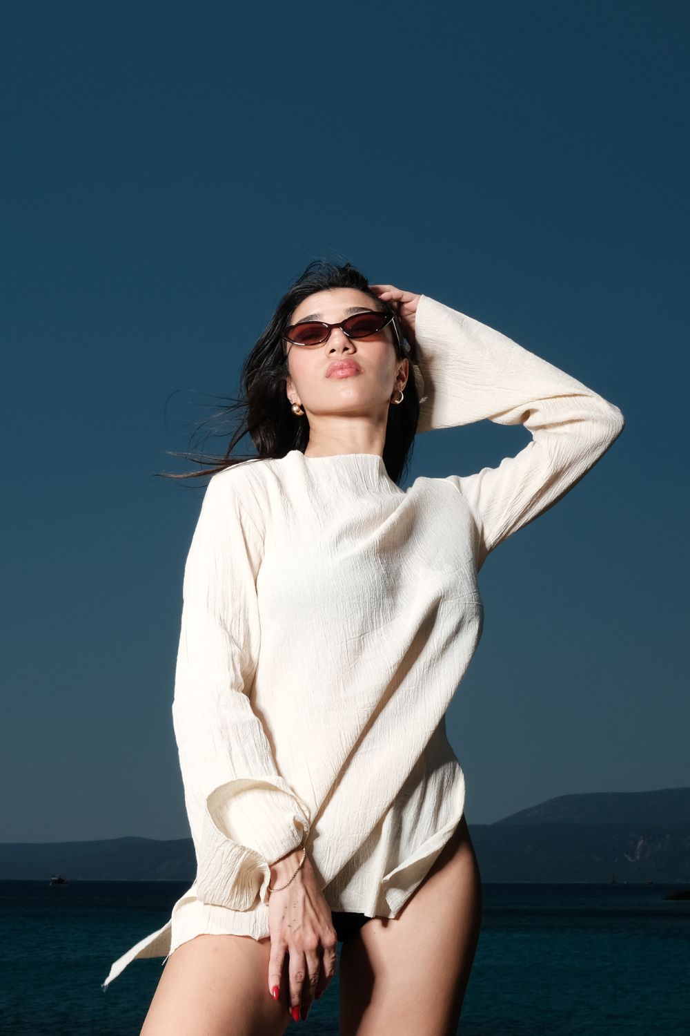 Soi Concept-Uzun Kollu Beachwear-Elbise-4-fleurdirect.live