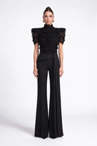 SiYah Drapeli Dantel Body