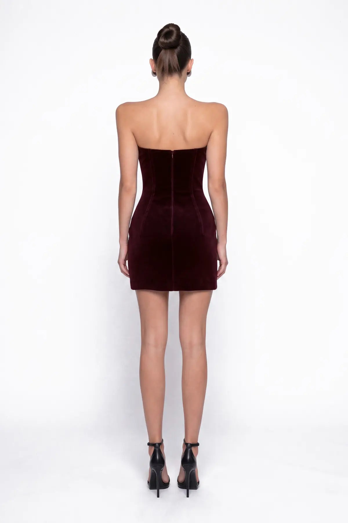 Bordo KadiFe MiNi Bodycon ElbiSe