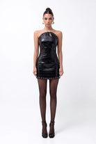 Kuş Gözü Detayli KrokodiL MiNi Bodycon ElbiSe