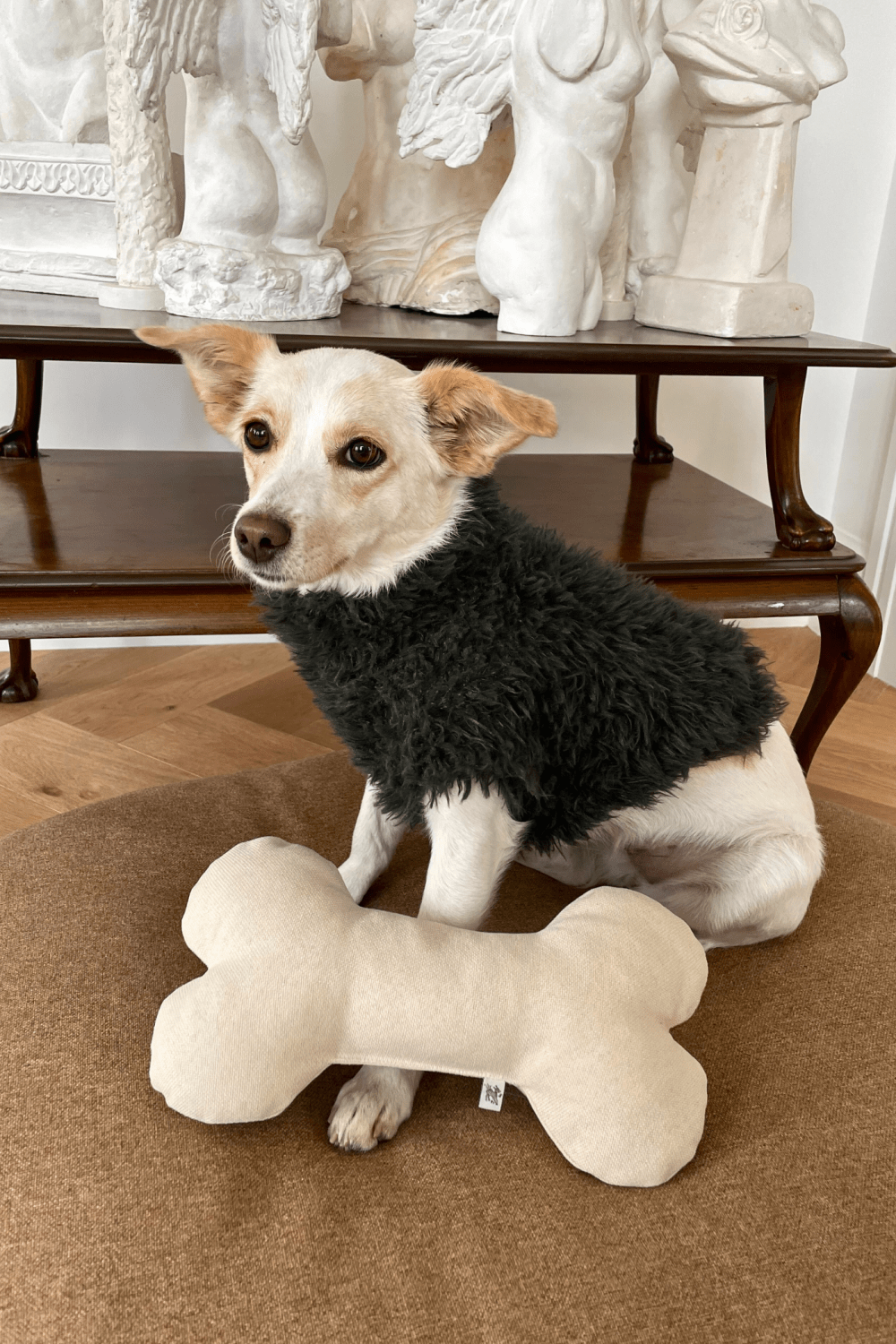 St. Pia-Bone Köpek Yastığı - Milk - Kişiselleştirilebilir-Köpek-3-fleurdirect.live