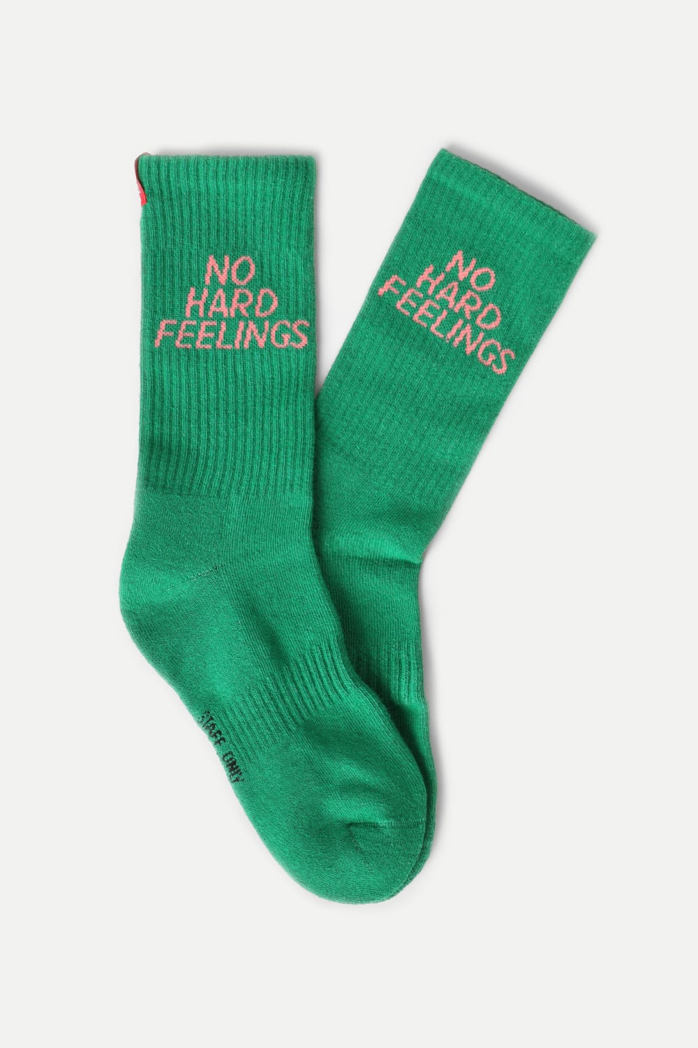 Staff Only-No Hard Feelings Yeşil Organik Pamuk Erkek Spor Çorap-Çorap-2-fleurdirect.live