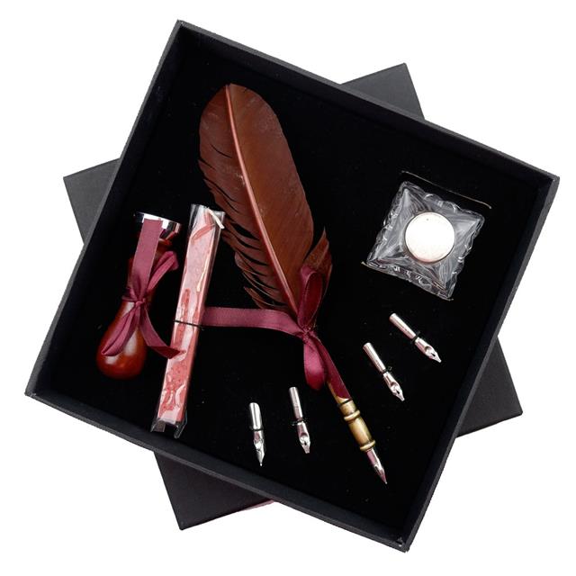 Steelpen-Steelpen Calligraphy Kristal şişe Kuş Tüyü Kaligrafi Sk291-Kaligrafi Kalemleri-1-fleurdirect.live
