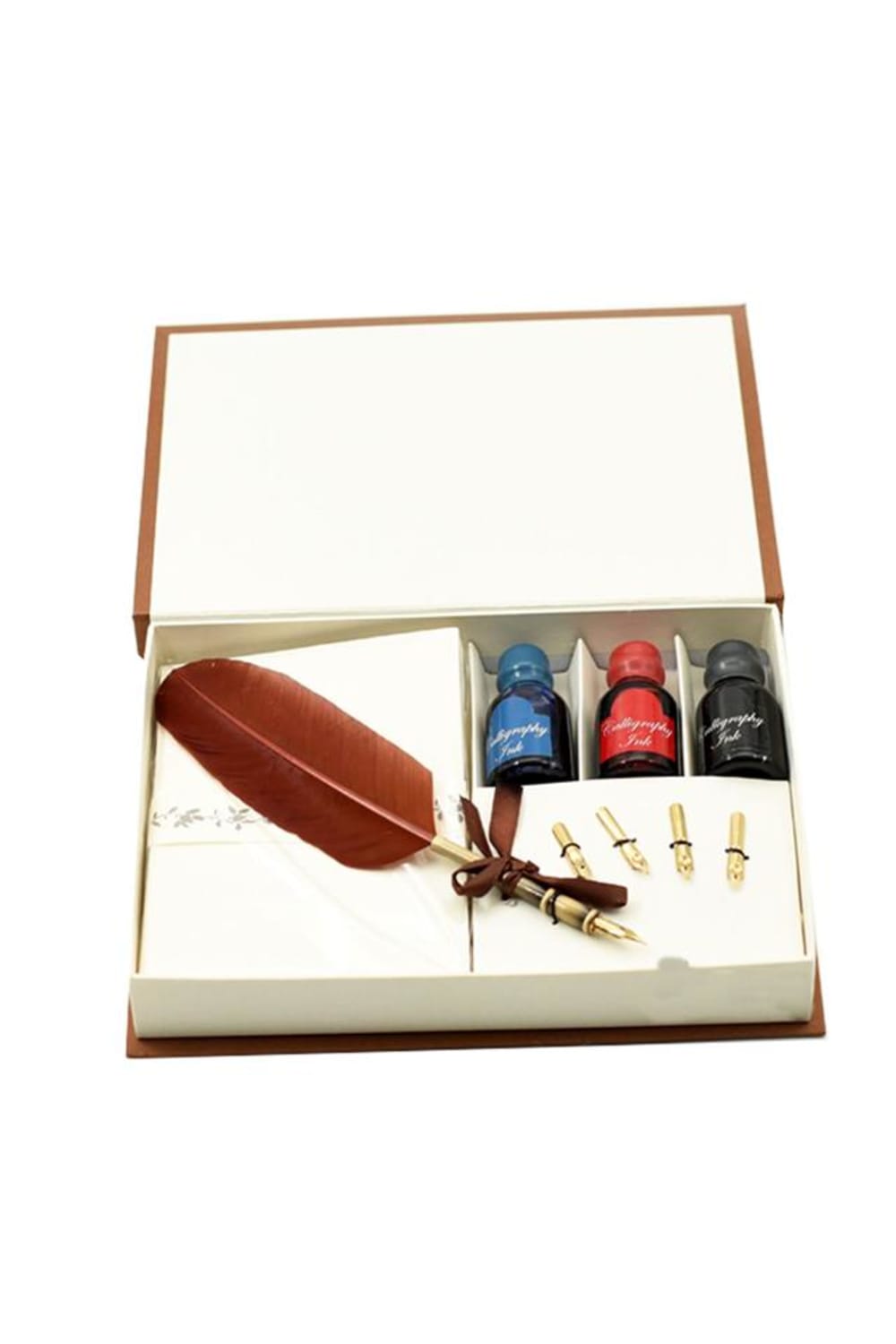 Steelpen-Calligraphy Kuş Tüyü Ahşap Kaligrafi Kalem Set Cs1528-Kaligrafi Kalemi-1-fleurdirect.live