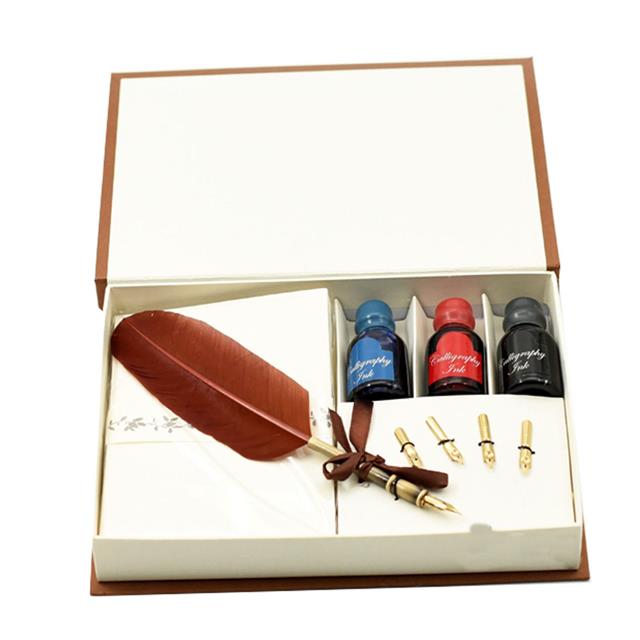 Steelpen-Steelpen Calligraphy Kuş Tüyü Ahşap Kaligrafi Kalem Set Cs1528-Kaligrafi Kalemleri-1-fleurdirect.live