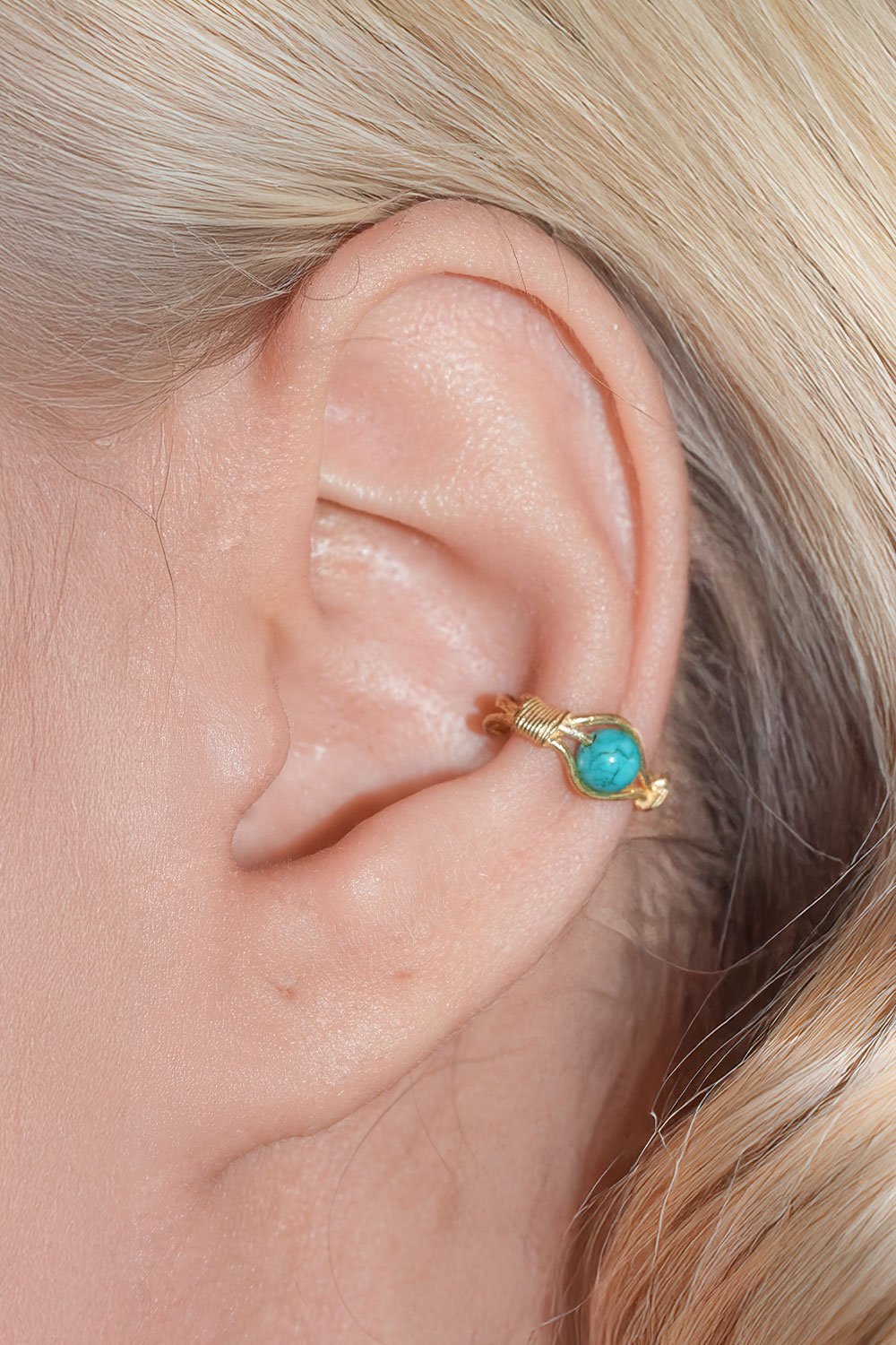 Tagrean-Turkuaz Earcuff-Küpe-2-fleurdirect.live