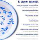 Ayaklı Sunumluk Mavi Beyaz